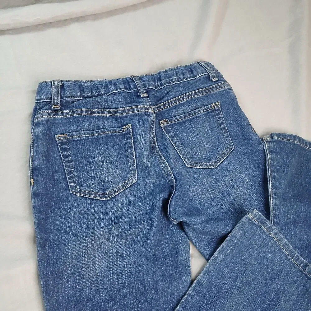 The Children's Place Bootcut Jeans Denim Pants Adjustable Waist Youth Girls 12